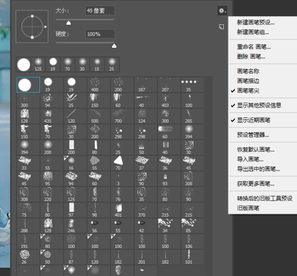 图片[1]-PS笔刷如何设置显示缩略图-设计猿