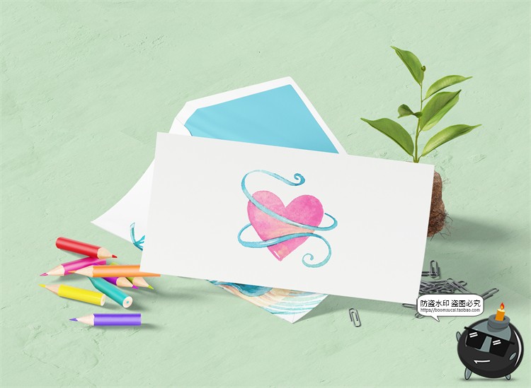 2.5D等距视图场景桌面本子摆件视图作品演示样机PSD模板PS素材-设计猿