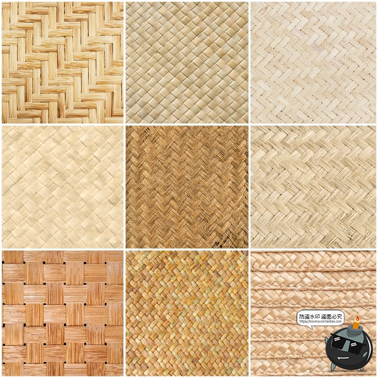 竹编柳条竹条编织凉席草席竹编制品材质纹理贴图背景JPG图片素材-设计猿