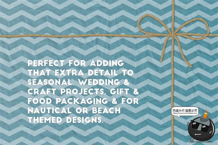 麻绳绳索绳子粗绳亚麻草绳彩色绳子绳结画笔brush笔触AI笔刷素材-设计猿