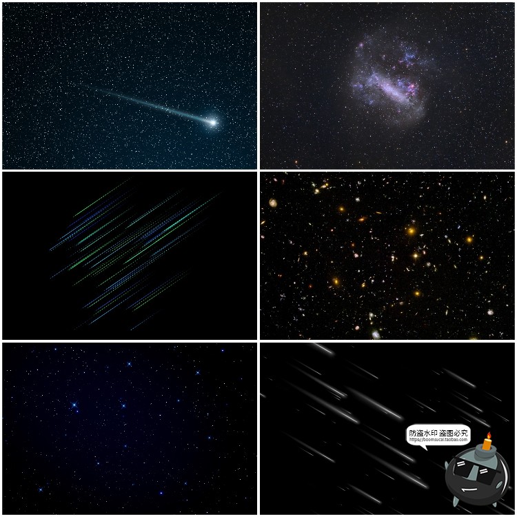 星空银河光效特效夜空星星闪烁流星雨星河照片后期JPG背景素材-设计猿