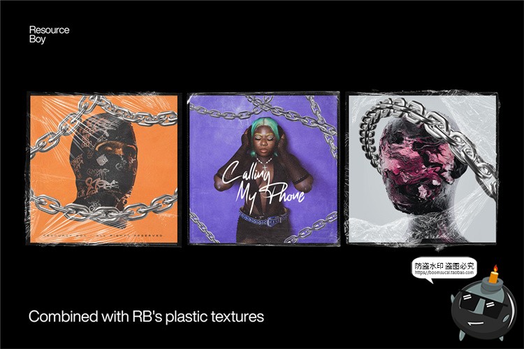 复古新潮Y2K酸性金属街头摇滚链条锁链铁链PNG免抠后期合成素材-设计猿