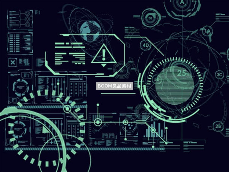 图片[2]-高科技科幻信息未来数字仪表盘效果元素PS设计装饰笔刷素材笔触-设计猿