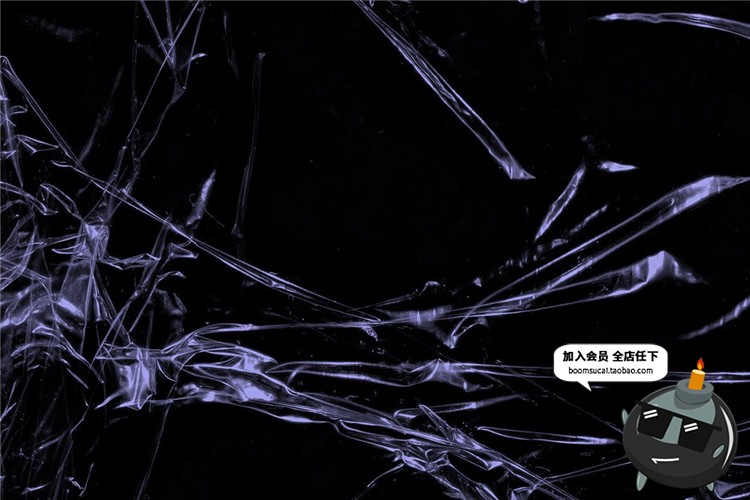 图片[4]-30款塑料材料透明保鲜膜薄膜褶皱特效后期纹理PS笔刷合成设计素材-设计猿