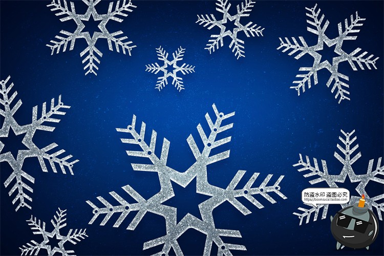 冰冻雪花冰晶寒冷元素冬季海报背景底纹PSD模板分层JPG图片PS素材-设计猿