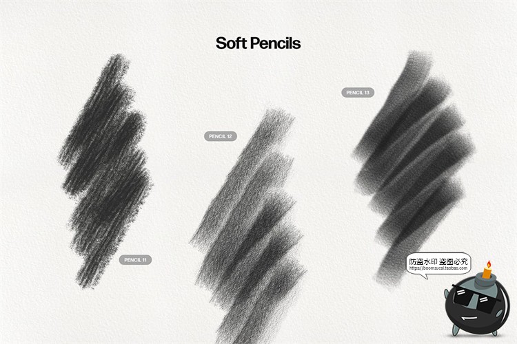 图片[4]-铅笔PS笔刷素描涂抹草图草稿打底线稿Brush笔触画笔ABR格式素材-设计猿