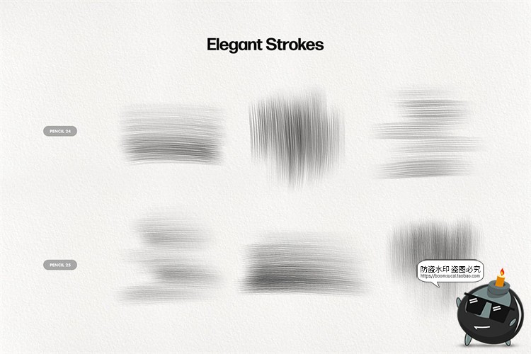 图片[7]-铅笔PS笔刷素描涂抹草图草稿打底线稿Brush笔触画笔ABR格式素材-设计猿