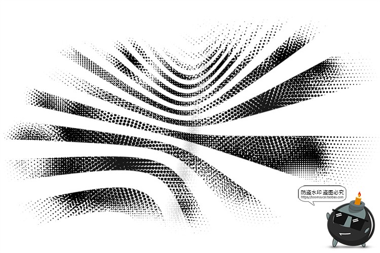 图片[4]-复古80年代半色调点阵做旧颗粒Brush笔触PS笔刷画笔ABR格式素材-设计猿