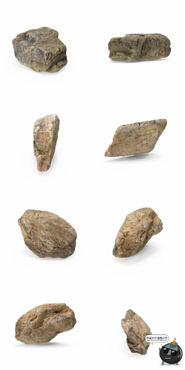 岩石石块石头自然真实场景装饰后期合成PNG免扣免抠图片PSD素材-设计猿