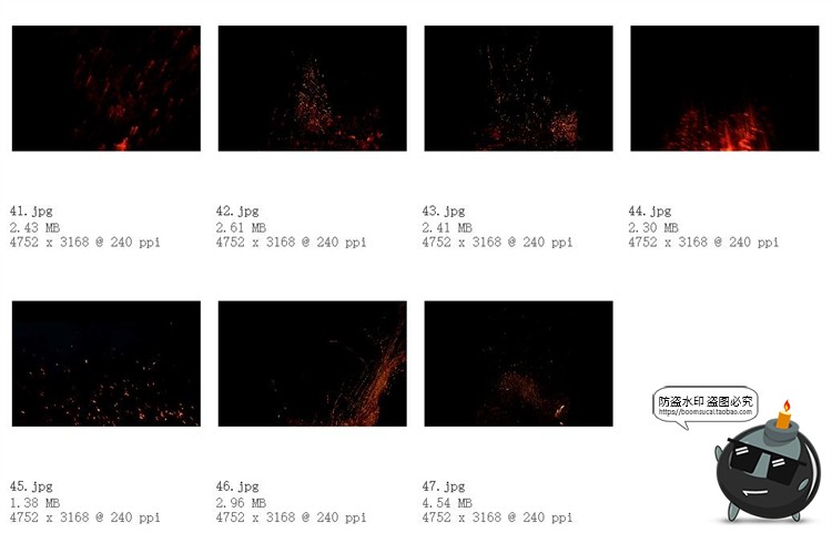 露营篝火火花火芒火焰碎屑照片叠层后期合成特效JPG黑底图片素材-设计猿