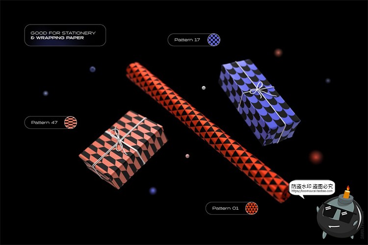 动感几何无缝拼接底纹平铺抽象图案活力四射AI矢量JPG图片PSD素材-设计猿