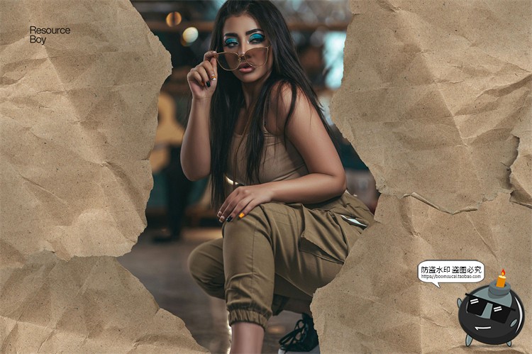 复古牛皮瓦楞纸纸板纸皮撕裂破损PNG背景肌理图片PNG免抠图素材-设计猿