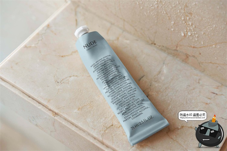 护手霜防晒霜金属铝药膏乳膏管包装贴图效果展示样机PSD模板素材-设计猿