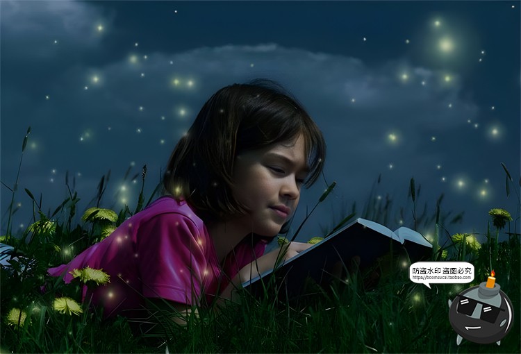 图片[1]-萤火光亮森林萤火虫光效光斑光点效果PS笔刷ABR格式PS笔触素材-设计猿