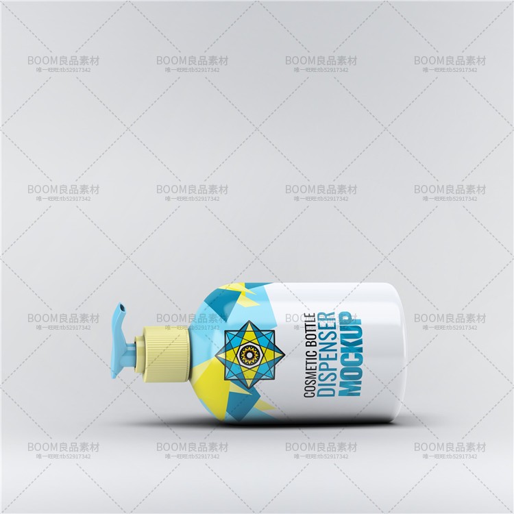 洗手液瓶沐浴露液瓶洗发水外包装贴图样机PSD模板2*6视角PS素材-设计猿