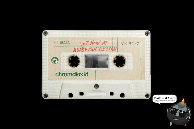 复古老式磁带盒收音机磁带磁盘老物件智能贴图样机PSD模板PS素材-设计猿