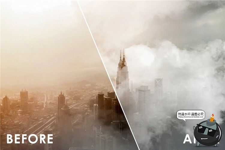 白云白雾云朵绘画云彩插画美术后期合成PS笔刷abr格式PS设计素材-设计猿