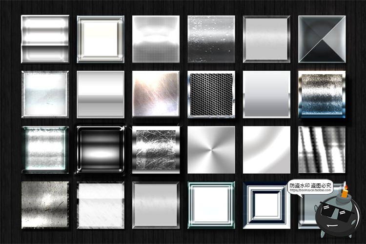 金属材质纹理光滑划痕粗糙质感文字图层样式特效ASL格式PS素材-设计猿