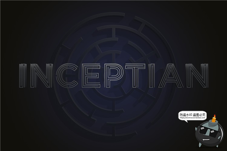 科幻风炫酷主题标题大字金属文字字体特效字样机PSD模板PS素材-设计猿