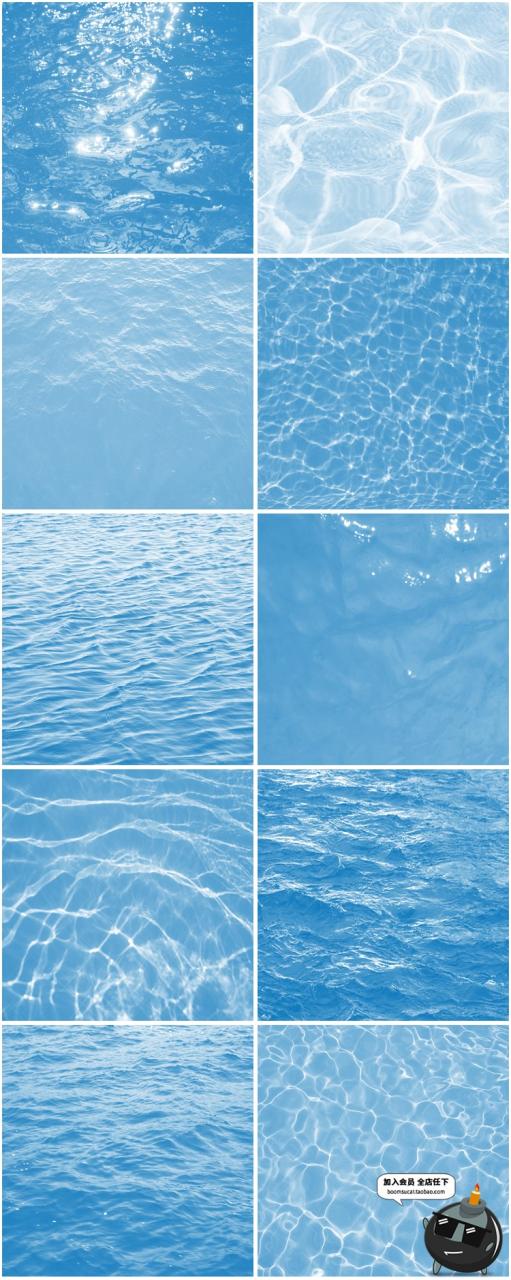 图片[11]-真实海面水面湖面水纹波纹水花浪画笔摄影后期PNG合成PS笔刷素材-设计猿