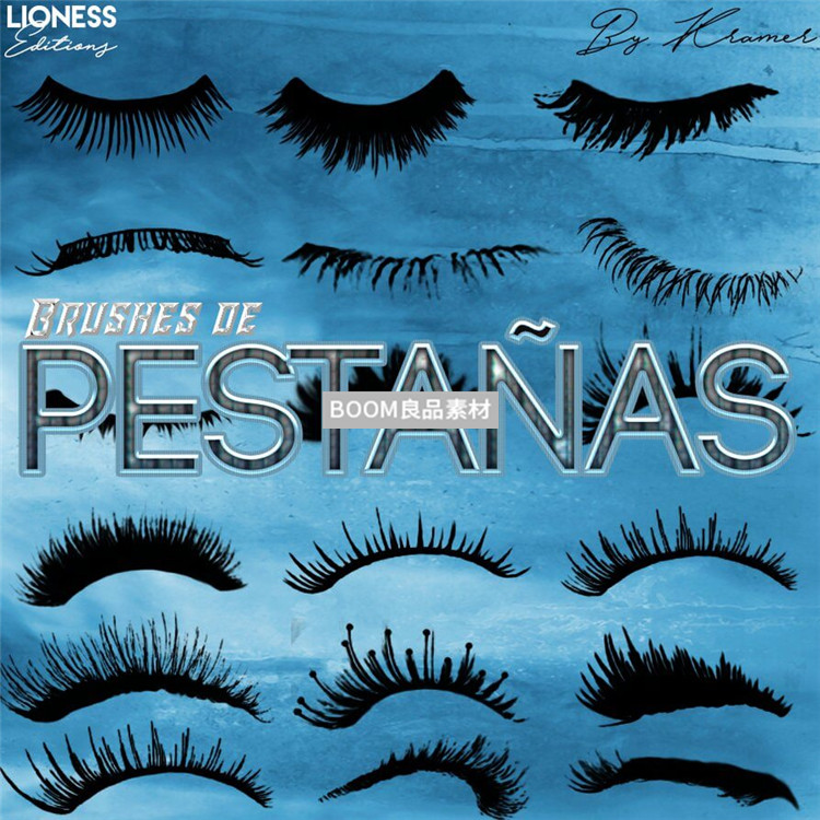 图片[1]-眼睫毛长睫毛面容后期化妆PS笔触brush画笔PS笔刷素材-设计猿