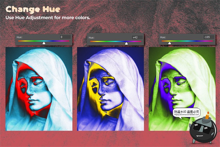 图片[4]-热成像特效潮流复古街头叛逆多彩撞色抽象艺术GRD渐变后期PS素材-设计猿