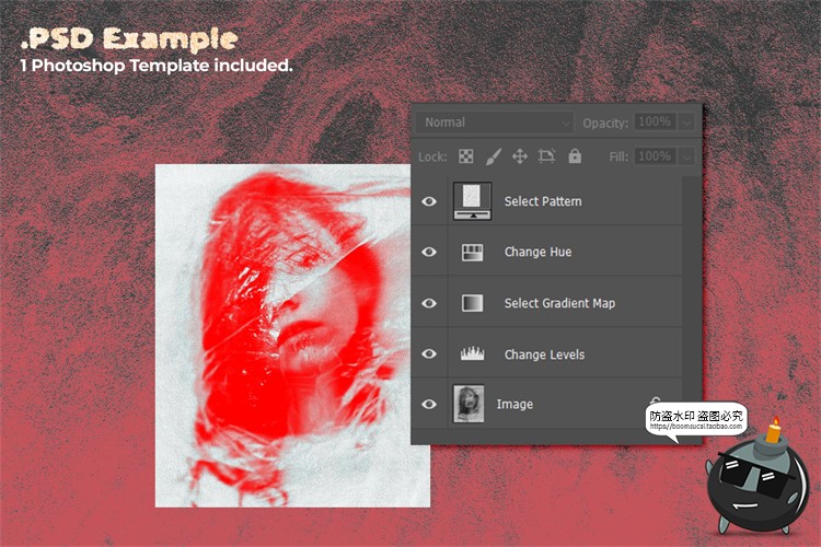 图片[5]-热成像特效潮流复古街头叛逆多彩撞色抽象艺术GRD渐变后期PS素材-设计猿