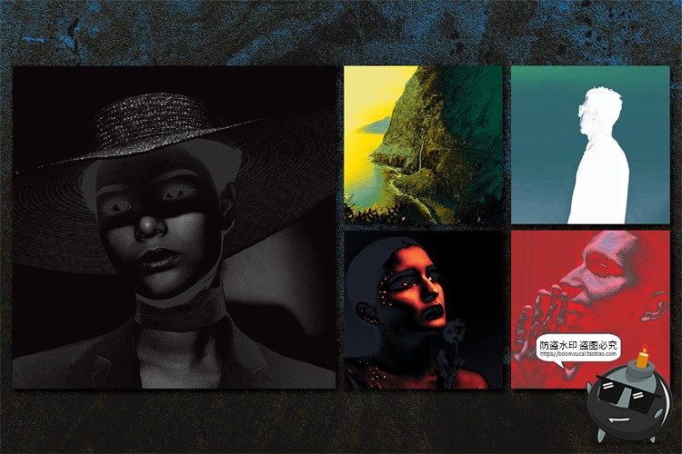 图片[7]-热成像特效潮流复古街头叛逆多彩撞色抽象艺术GRD渐变后期PS素材-设计猿