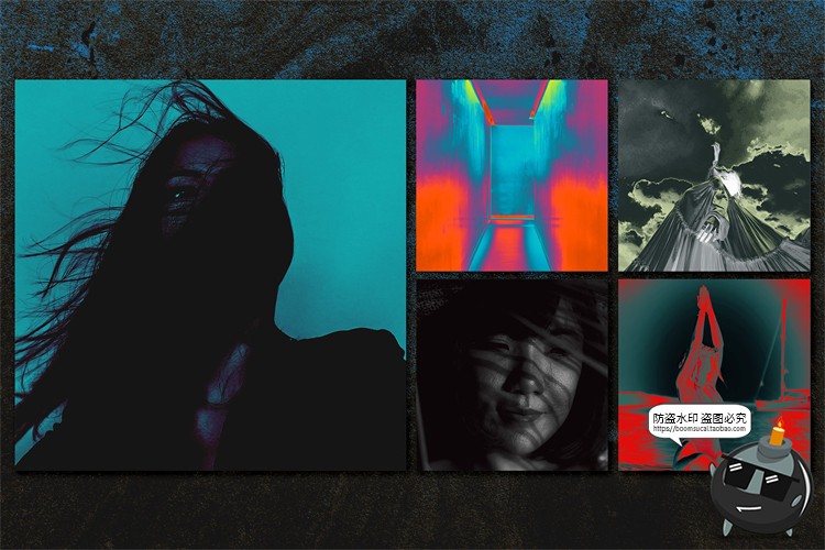 图片[9]-热成像特效潮流复古街头叛逆多彩撞色抽象艺术GRD渐变后期PS素材-设计猿