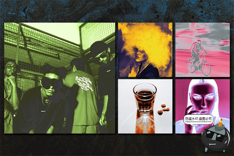 图片[10]-热成像特效潮流复古街头叛逆多彩撞色抽象艺术GRD渐变后期PS素材-设计猿