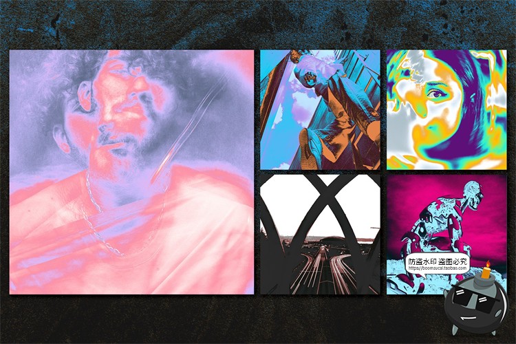 图片[11]-热成像特效潮流复古街头叛逆多彩撞色抽象艺术GRD渐变后期PS素材-设计猿