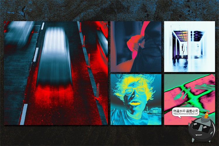 图片[18]-热成像特效潮流复古街头叛逆多彩撞色抽象艺术GRD渐变后期PS素材-设计猿