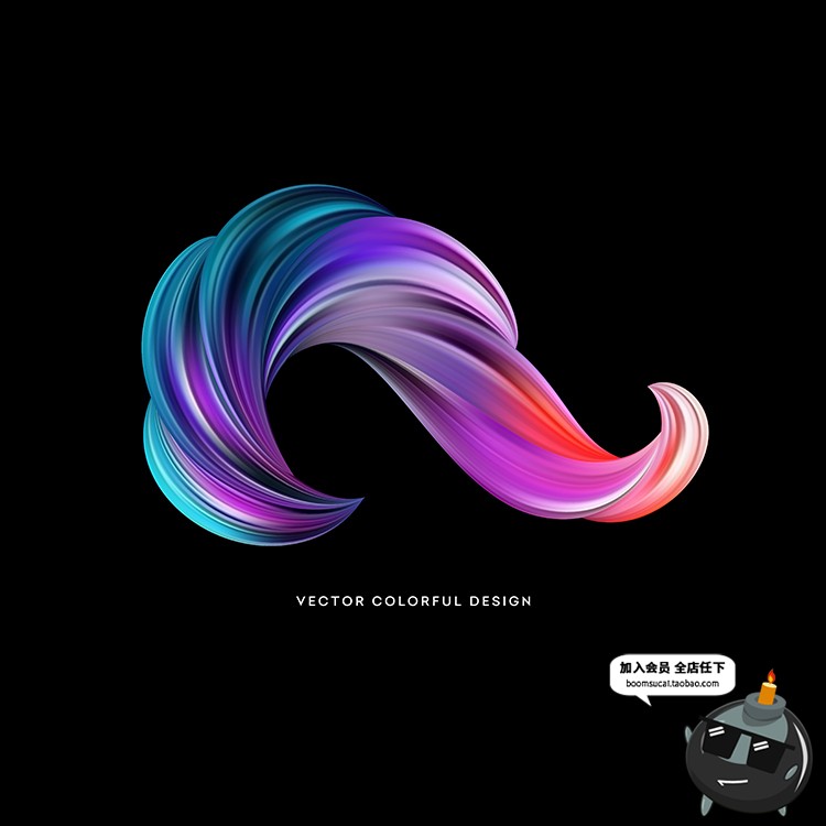 2019潮流渐变时尚背景抽象化底纹液态展板艺术海报AI矢量设计素材-设计猿