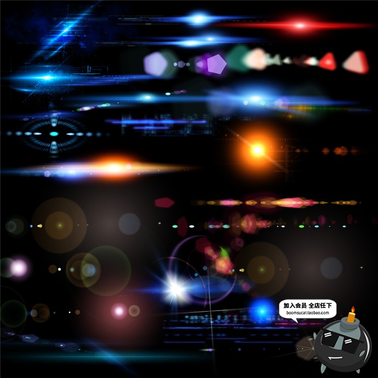 图片[9]-光效光晕光斑高清背景特效平面海报炫光图库PSD模板PNG免扣PS素材-设计猿