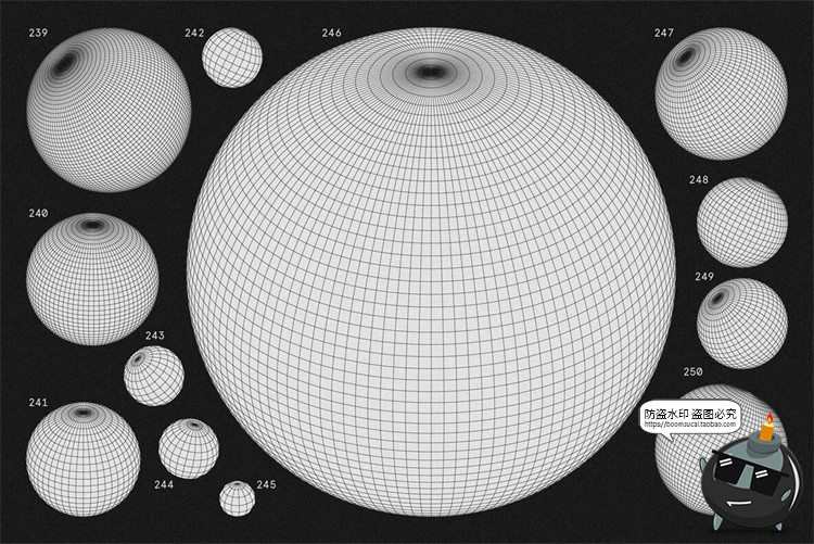 抽象3D立体几何线框艺术图形海报后期装饰元素主视觉AI矢量素材-设计猿