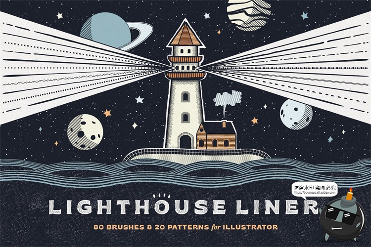 图片[1]-不规则装饰线线条波浪点状虚线分割线小清新风AI矢量笔刷笔触素材-设计猿