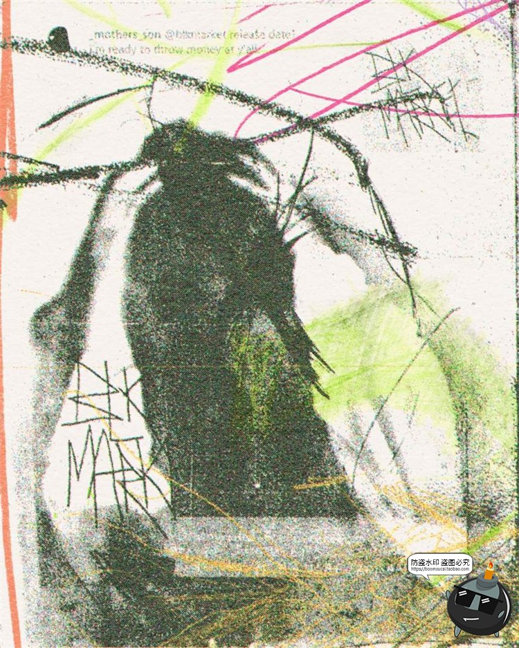 图片[3]-复古仿旧乱七八糟涂鸦笔画划痕符号手稿装饰纹线条PNG素材PS笔刷-设计猿