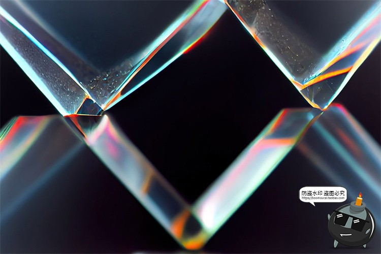 漏光水晶玻璃折射光效光棱镜反射照片叠加效果JPG图片后期素材-设计猿