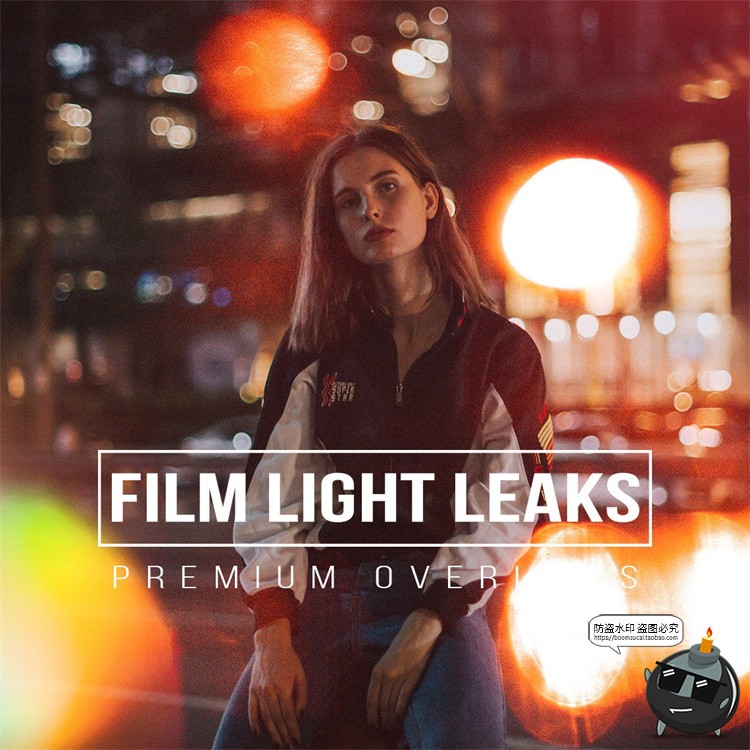 图片[1]-复古胶片漏光质感眩光效照片颗粒效果纹理JPG黑底图片覆盖层素材-设计猿