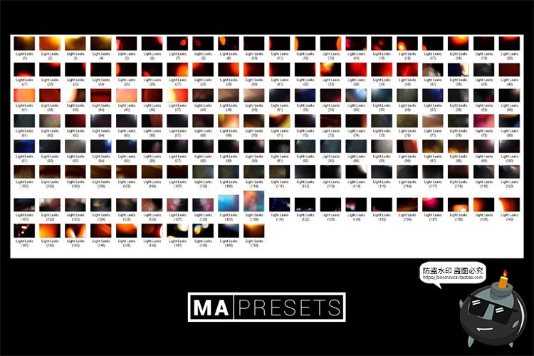 图片[2]-复古胶片漏光质感眩光效照片颗粒效果纹理JPG黑底图片覆盖层素材-设计猿