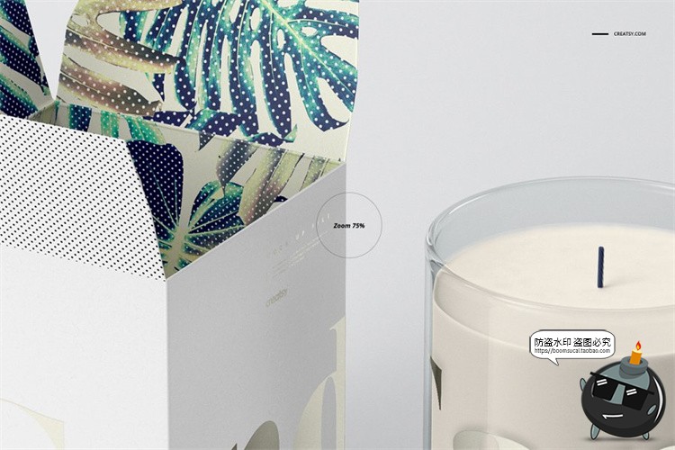 香薰蜡烛产品包装智能贴图外观效果展示mockups样机PSD模板PS素材-设计猿