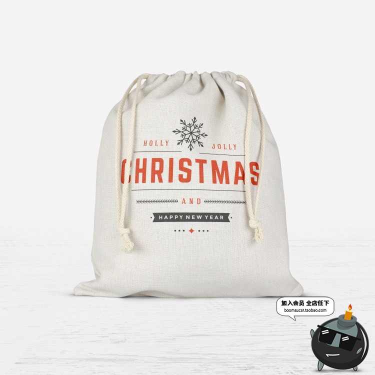 布袋布料拉扎绳袋子系绳logo包装宣传效果图vi展示文创样机ps素材-设计猿