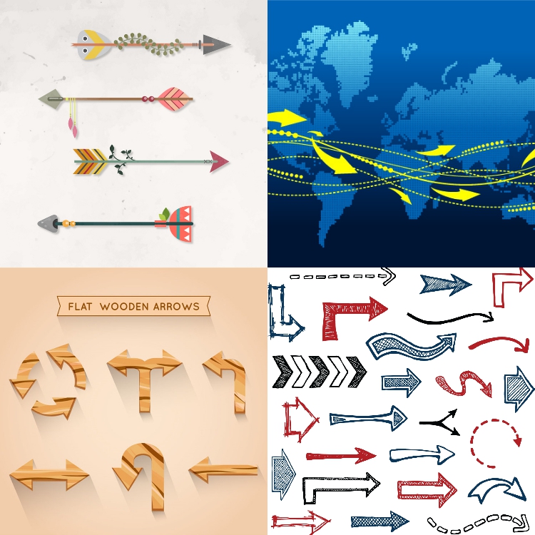 图片[2]-箭头指视方向指向素材大全集PS笔刷AI矢量文件图标高清设计素材-设计猿