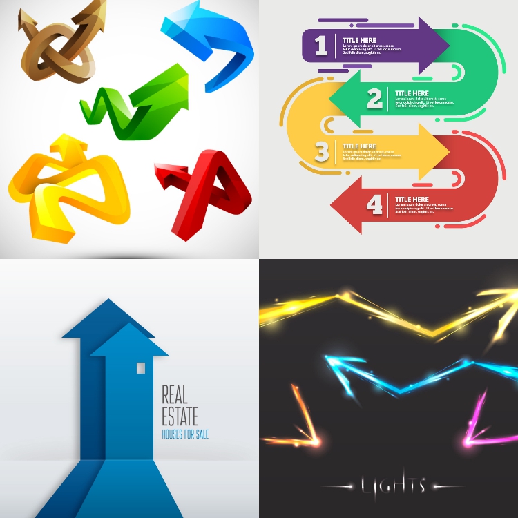 图片[6]-箭头指视方向指向素材大全集PS笔刷AI矢量文件图标高清设计素材-设计猿