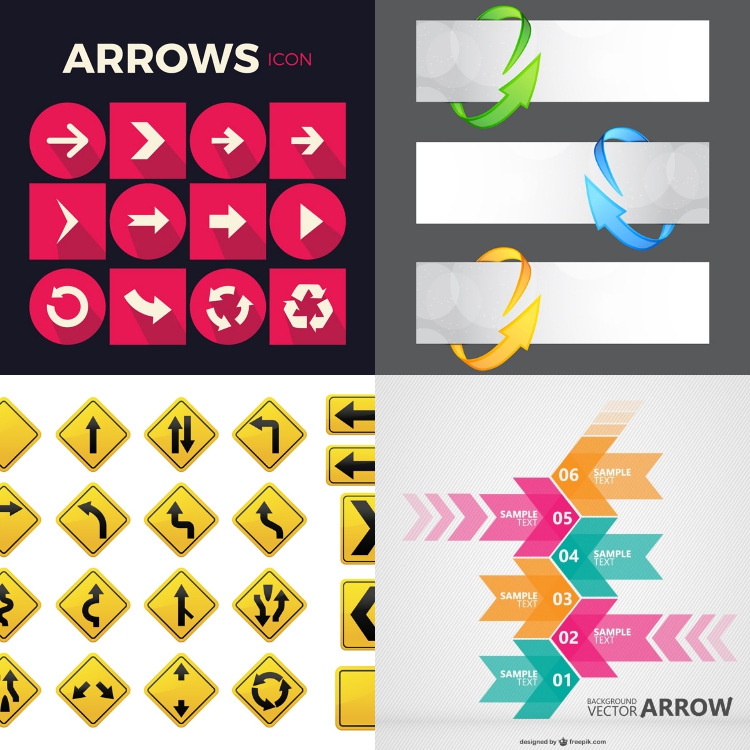 图片[7]-箭头指视方向指向素材大全集PS笔刷AI矢量文件图标高清设计素材-设计猿