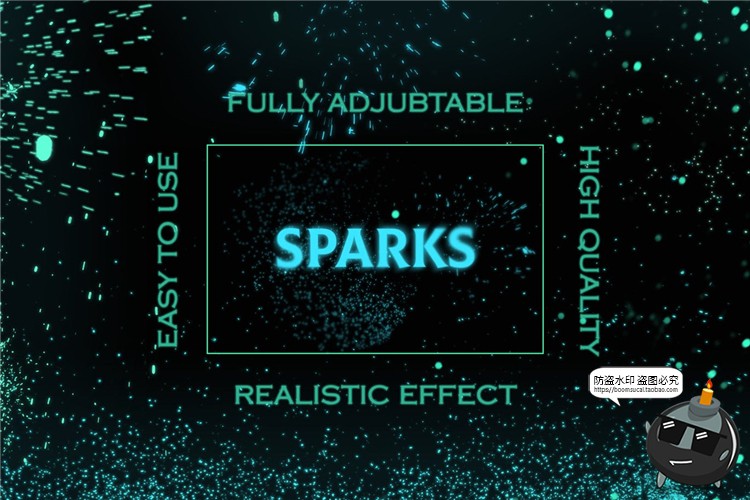 图片[2]-火芒火花火星斑点荧光零星火焰光效装饰PS后期合成笔刷笔触PS素材-设计猿