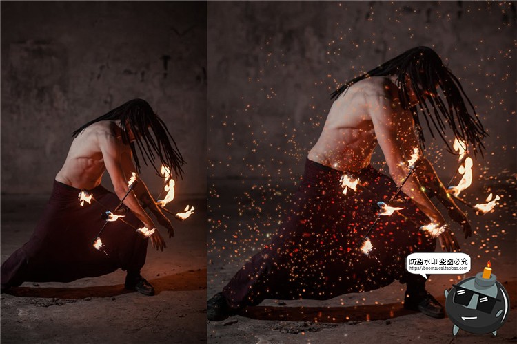 图片[4]-火芒火花火星斑点荧光零星火焰光效装饰PS后期合成笔刷笔触PS素材-设计猿