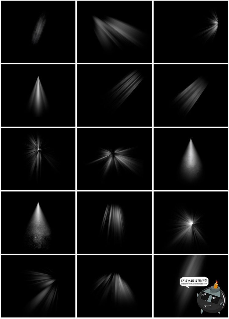 图片[3]-光束光线太阳光窗户光照射直射特效缝隙光效果后期图片合成PS笔刷-设计猿