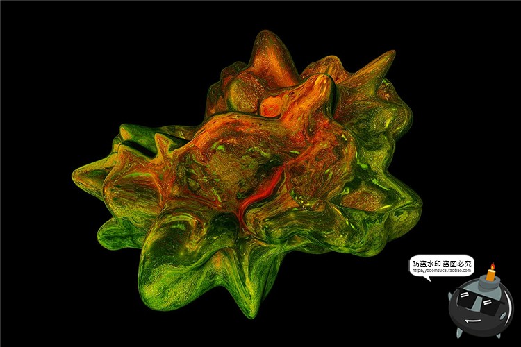 抽象液体石块震撼绚丽形状艺术装饰背景底纹纹理PNG免抠PS素材-设计猿