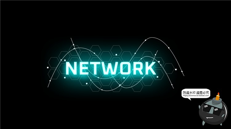 科技风抽象赛博朋克霓虹创意文字排版标题框PS样式PSD模板素材图-设计猿